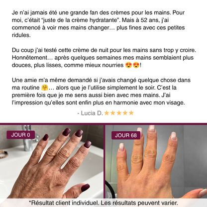 Crème de Nuit Anti-Âge pour les Mains